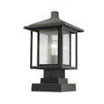 thumbnail image 1 of 1 Light Outdoor Square Pier Mount Lantern In Urban Style 9 Inches Wide By 16 Inches High-Oil Rubbed Bronze Finish Z-Lite 554Phms-Sqpm-Orb, 1 of 2