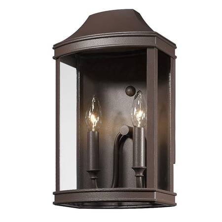 1 Light Outdoor Wall Mount-14.25 inches Tall and and 8.25 inches Wide-Textured Bronze Finish-Textured Bronze Secondary Finish Bailey Street Home