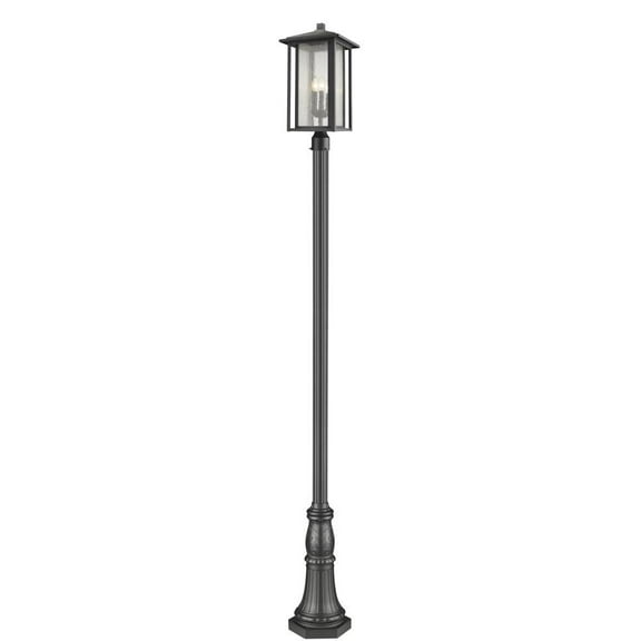 1 Light Outdoor Wall Mount In Craftsman Style 7.25 Inches Wide By 11.5 Inches High-Black Finish Z-Lite 571S-Bk