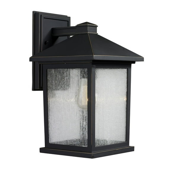 1 Light Outdoor Wall Mount In Seaside Style 8 Inches Wide By 14 Inches High-Oil Rubbed Bronze Finish Z-Lite 531M-Orb
