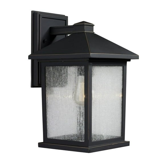 1 Light Outdoor Wall Mount In Seaside Style 8 Inches Wide By 14 Inches High-Oil Rubbed Bronze Finish Z-Lite 531M-Orb
