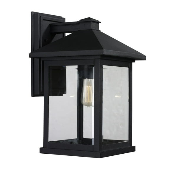 1 Light Outdoor Wall Mount In Seaside Style 9.5 Inches Wide By 15.75 Inches High-Black Finish Z-Lite 531B-Bk