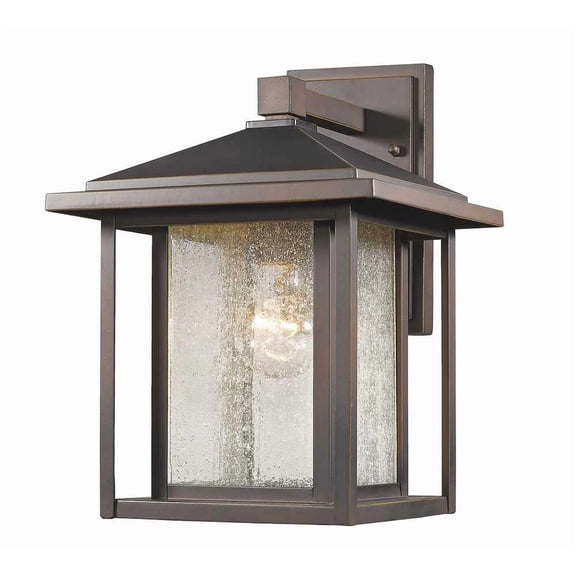 1 Light Outdoor Wall Mount In Seaside Style 9 Inches Wide By 13 Inches High-Oil Rubbed Bronze Finish Z-Lite 554M-Orb