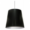 thumbnail image 1 of 1 Light Oversized Drum Pendant with Black on Silver Shade, Large, 1 of 1