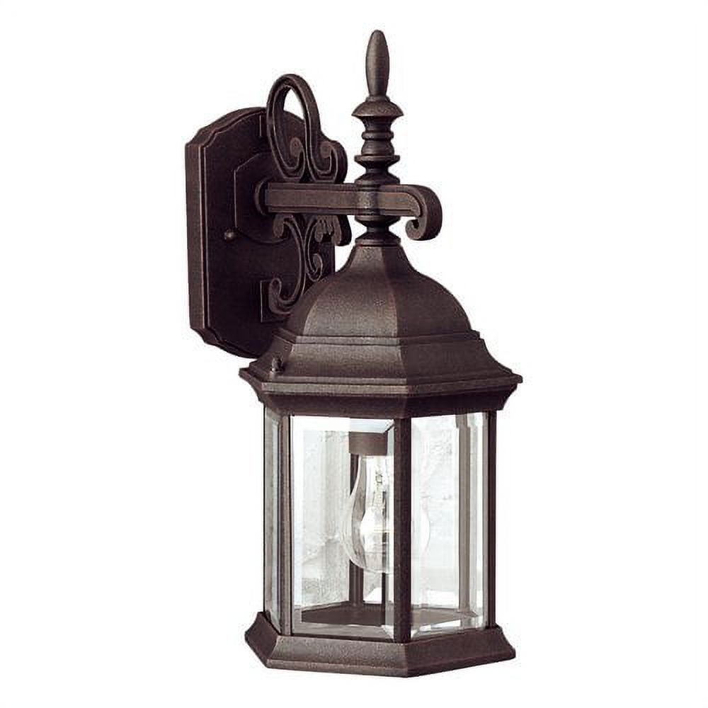 1-Light Painted Rust Outdoor Wall Lantern - image 1 of 2