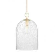 1 Light Pendant-24.5 inches Tall and 14 inches Wide-Aged Brass Finish Bailey Street Home 116-Bel-4885811