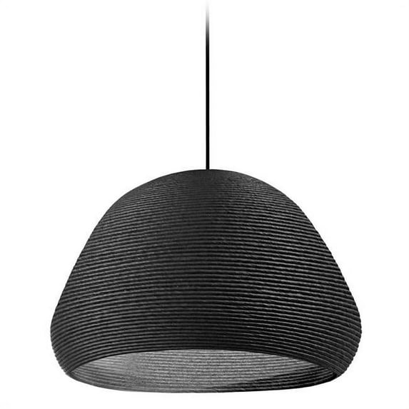 1 Light Pendant, Black - 13.75 x 15 x 15 in.