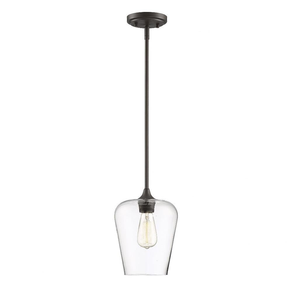 English Bronze Modern Glass Pendant Light