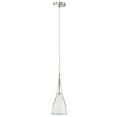 thumbnail image 1 of 1 Light Pendant, Glass-Finish:Satin Chrome/White,Style:Modern, 1 of 2