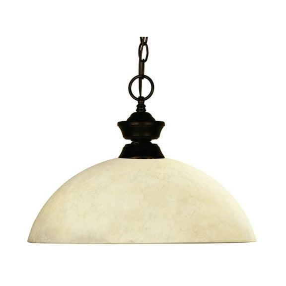 1 Light Pendant In Classical Style 14 Inches Wide By 11 Inches High -Traditional Installation Z-Lite 100701Brz-Dgm14