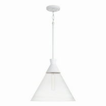 1 Light Pendant In Contemporary Style-14 Inches Tall And 15 Inches Wide-Textured White Finish -Traditional Installation Capital Lighting 350311Xw
