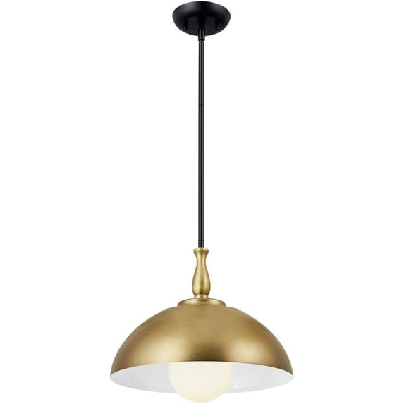 52476NBR Kichler Lighting Fira - 1 Light Pendant In Homestead Style-11.25 Inches Tall and 14 Inches Wide-Natural Brass Finish