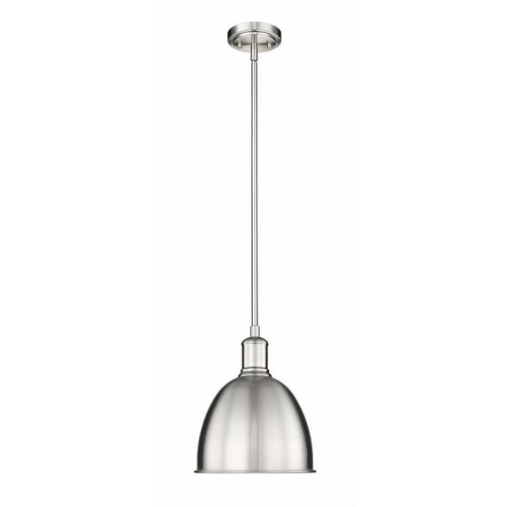 4500P8-BN-Z-Lite-Sawyer - 1 Light Pendant In Industrial Style-10 Inches Tall and 8.25 Inches Wide-Brushed Nickel Finish