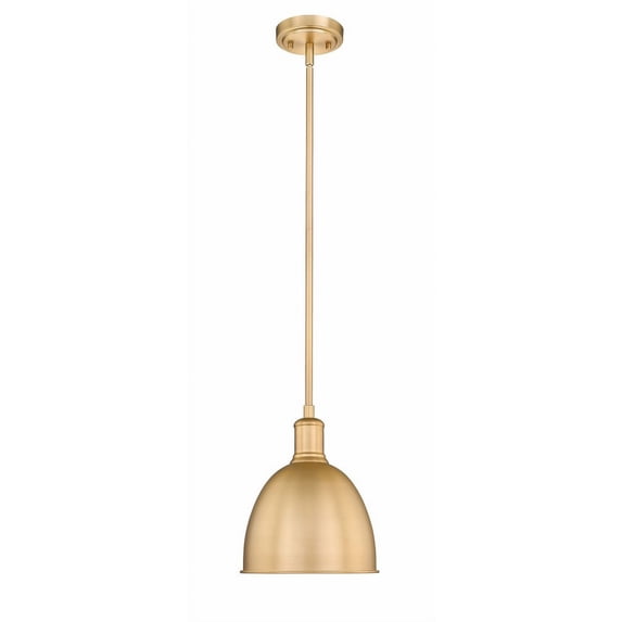 4500P8-CB-Z-Lite-Sawyer - 1 Light Pendant In Industrial Style-10 Inches Tall and 8.25 Inches Wide-Classic Brass Finish