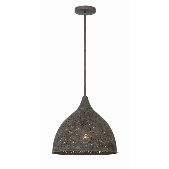JAS-A5010-FB Crystorama Lighting Jasmine - 1 Light Pendant In Traditional And Contemporary Style - 14 Inches Wide By 12 Inches High