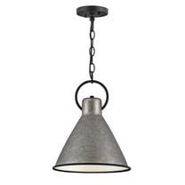 1 Light Pendant In Traditional Style 12.25 Inches Wide By 15.5 Inches High-Rustic Pewter Finish Hinkley Lighting 3557Rp