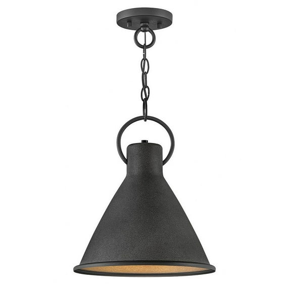1 Light Pendant In Traditional Style 12.25 Inches Wide By 15.5 Inches High-Rustic Pewter Finish Hinkley Lighting 3557Rp