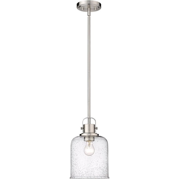 340P8-BN-Z-Lite-Kinsley - 1 Light Pendant In Transitional Style-12.5 Inches Tall and 8 Inches Wide-Brushed Nickel Finish