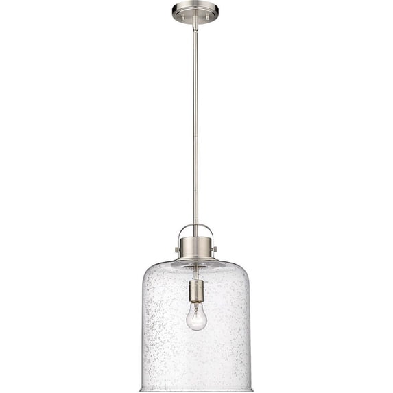 340P12-BN-Z-Lite-Kinsley - 1 Light Pendant In Transitional Style-18.25 Inches Tall and 12 Inches Wide-Brushed Nickel Finish