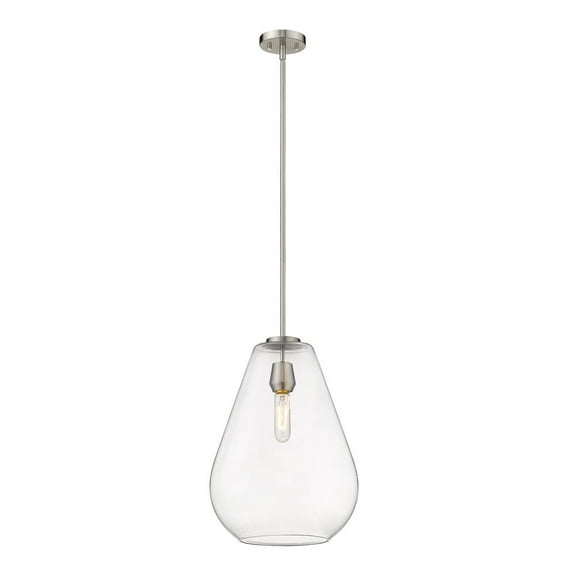 1 Light Pendant In Urban Style 12 Inches Wide By 16.75 Inches High-Brushed Nickel Finish Z-Lite 488P12-Bn