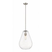1 Light Pendant In Urban Style 12 Inches Wide By 16.75 Inches High-Brushed Nickel Finish Z-Lite 488P12-Bn