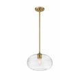 thumbnail image 1 of Z-Lite Harmony 14" Round Clear Glass Steel Pendant in Olde Nickel, 1 of 9