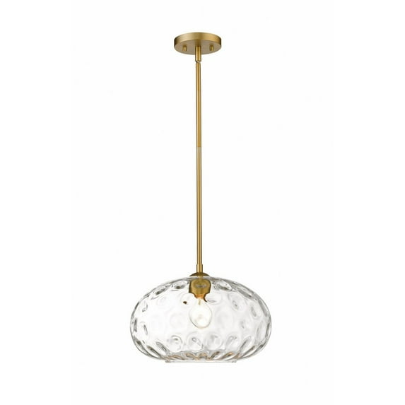 1 Light Pendant In Urban Style 14 Inches Wide By 10 Inches High-Olde Brass Finish Z-Lite 490P14-Obr