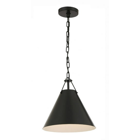 Crystorama Lighting - Pendant - Xavier - 1 Light Pendant-Matte Black Finish