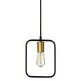 thumbnail image 1 of 1 Light Pendant, Matte Black & Vintage Bronze - 12.75 x 12 x 1.75 in., 1 of 1