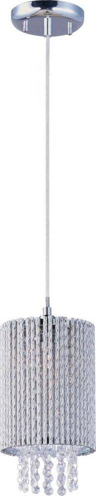 Polished Chrome Crystal 1-Light Pendant