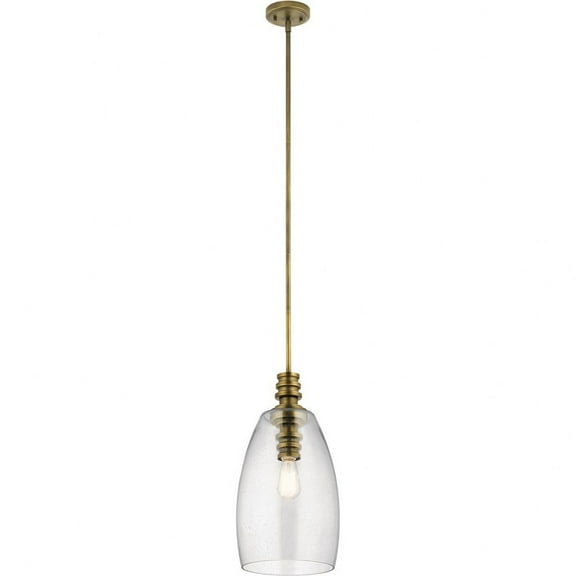 1 Light Pendant With Transitional Inspirations 19.75 Inches Tall By 10 Inches Wide-Natural Brass Finish Kichler Lighting 43090Nbr