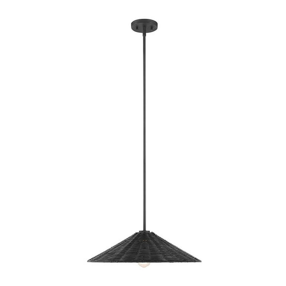 1-Light Pendant in Matte Black