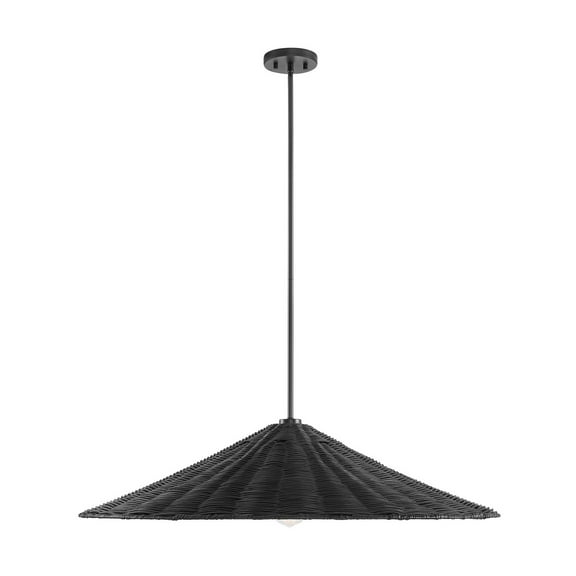1-Light Pendant in Matte Black