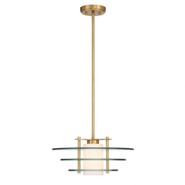 1 Light Pendant in MidCentury Modern Style6.75 inches Tall and 20
