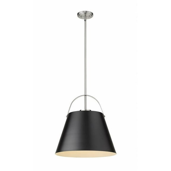 1 Light Pendant in Seaside Style 18 inches Wide By 18 inches High-Matte Black/Brushed Nickel Finish Bailey Street Home 372-Bel-4186077
