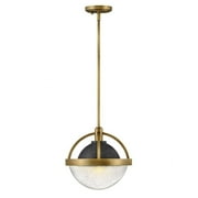 1 Light Pendant in Transitional-Mid-Century Modern Style 12 inches Wide By 12 inches High-Heritage Brass Finish Bailey Street Home 81-Bel-4312469