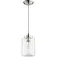 thumbnail image 1 of 1 Light Pendant in Transitional Style 5.75 inches Wide By 10.75 inches High-Satin Nickel Finish Bailey Street Home 183-Bel-3400064, 1 of 1
