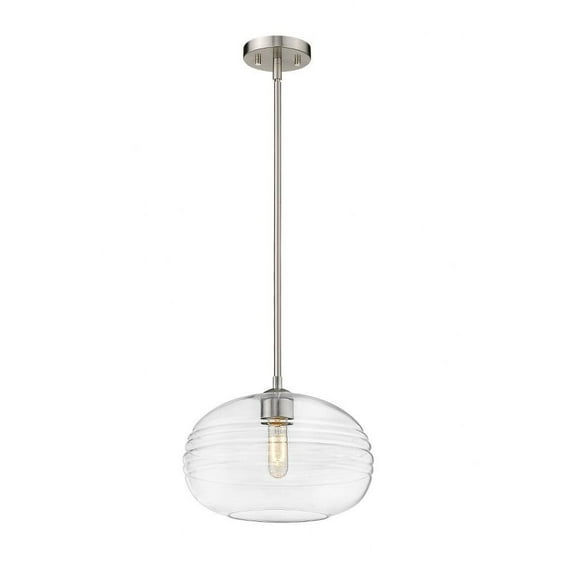 1 Light Pendant in Urban Style 14 inches Wide By 10 inches High-Brushed Nickel Finish Bailey Street Home 372-Bel-4185884