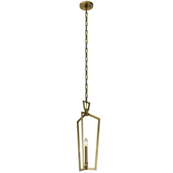 1 Light Pendant with Traditional Inspirations 23.5 inches Tall By 9.5 inches Wide-Natural Brass Finish Bailey Street Home 147-Bel-3329971