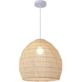 thumbnail image 1 of 1-Light Rattan Pendant Light,13.87" Hand-Woven Bamboo Rattan Hanging Light Wicker Chandelier for Kitchen Island Restaurant Craft Room Farmhouse, 1 of 8