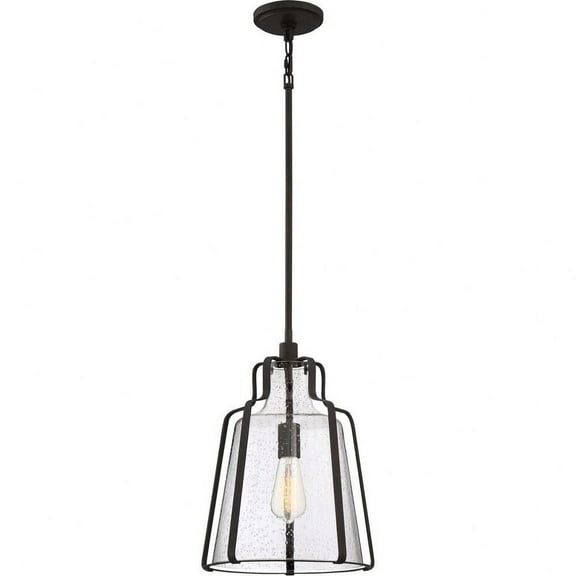 1 Light Rustic Black Ceiling Hanging Pendant with Clear Glass for Kitchen Bailey Street Home 71-Bel-4352305