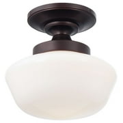 2255-576-Minka Lavery-1 Light Semi-Flush Mount in Traditional Style - 11.25 inches tall by 12 inches wide-Brushed Bronze Finish