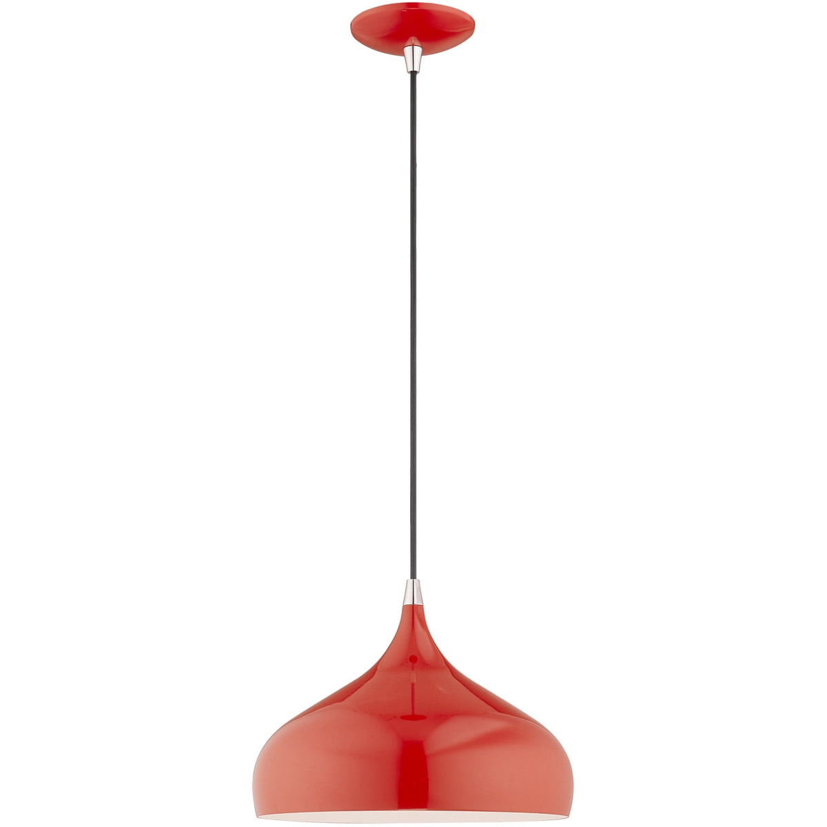 Shiny Red Aluminum Mini Pendant Light for Indoor/Outdoor