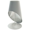 thumbnail image 1 of 1LT Slanted Tapered Drum Table, Wht/Slv Shade, 1 of 2