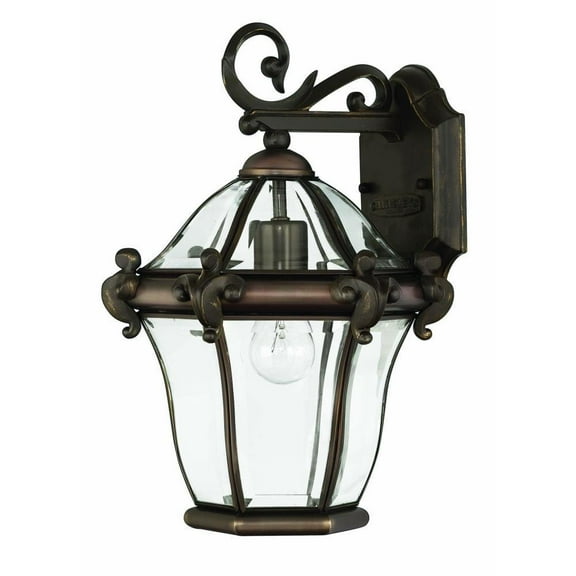 1 Light Small Outdoor Wall Lantern in Traditional-Glam Style 8.5 inches Wide By 13.75 inches High-Copper Bronze Finish Bailey Street Home