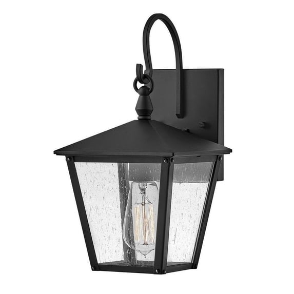 1 Light Small Outdoor Wall Lantern in Traditional Style 7 inches Wide By 13.75 inches High-Black Finish Bailey Street Home 81-Bel-4442249