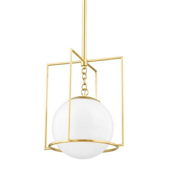 1 Light Small Pendant-15.25 Inches Tall And 12 Inches Wide-Aged Brass Finish Mitzi H648701s-Agb