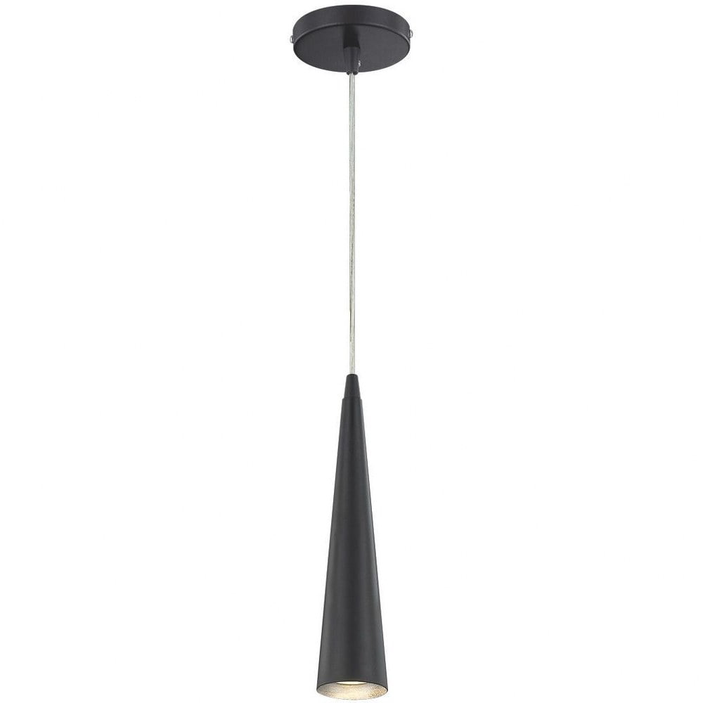 Eurofase Sliver Modern Black 12" LED Pendant Light