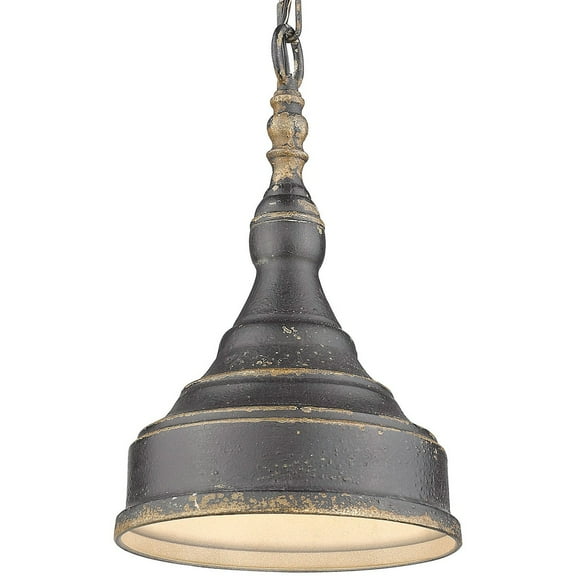 1 Light Small Pendant-Antique Black Iron Finish Bailey Street Home 170-Bel-3361578