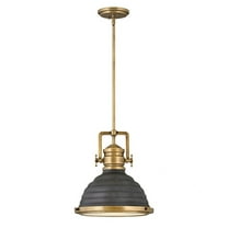 1 Light Small Pendant-Heritage Brass/Aged Zinc Finish Hinkley Lighting 4697Hb-Dz